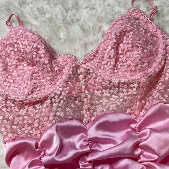 for love & lemons pink mini dress - SIZE: XS - Picture 2 of 4